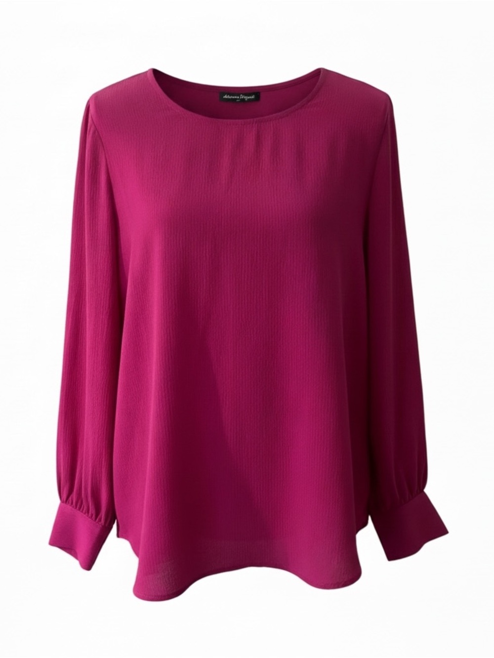 Adrianna Papell Magenta Minimalist Drapey Work Blouse
Size Large
